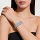 Frosted Clear Plastic Integrated Frame Milanese Stainless Steel Watch Band, For Google Fitbit Air