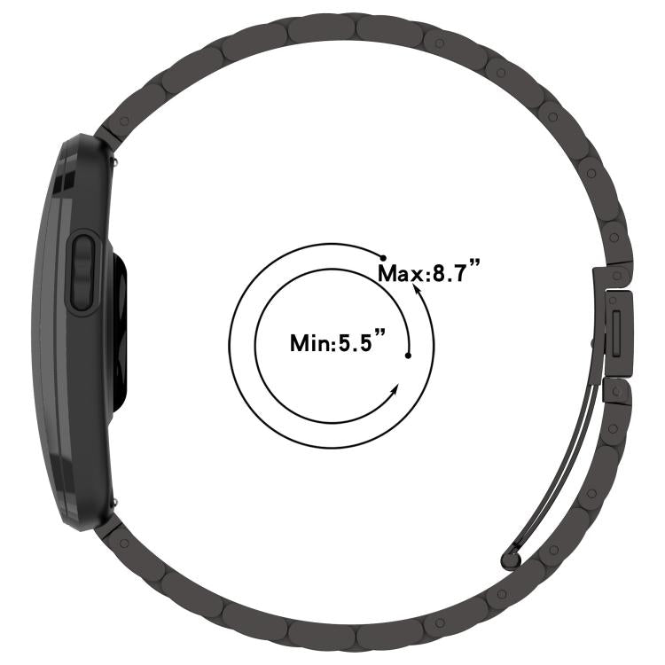 Three Beads Folding Buckle Stainless Steel Watch Band, For Garmin CIRQA Smart Band