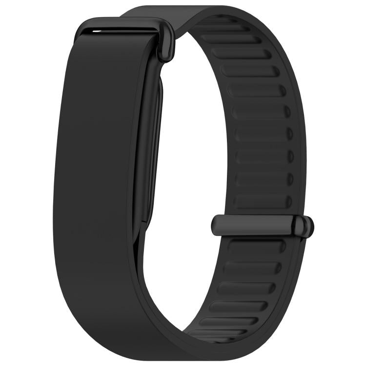 Metal Buckle Wave Texture Silicone Watch Band, For Google Fitbit Air
