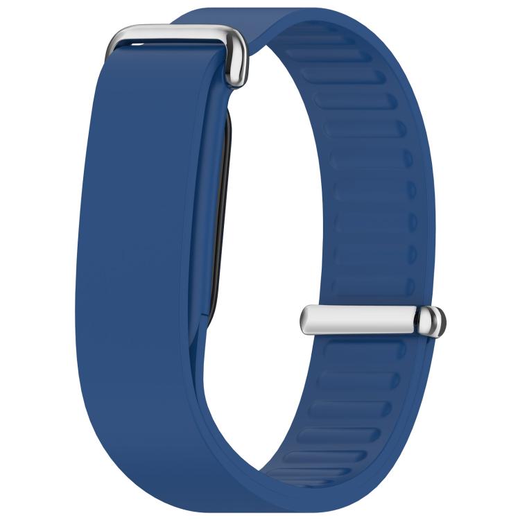 Metal Buckle Wave Texture Silicone Watch Band, For Google Fitbit Air