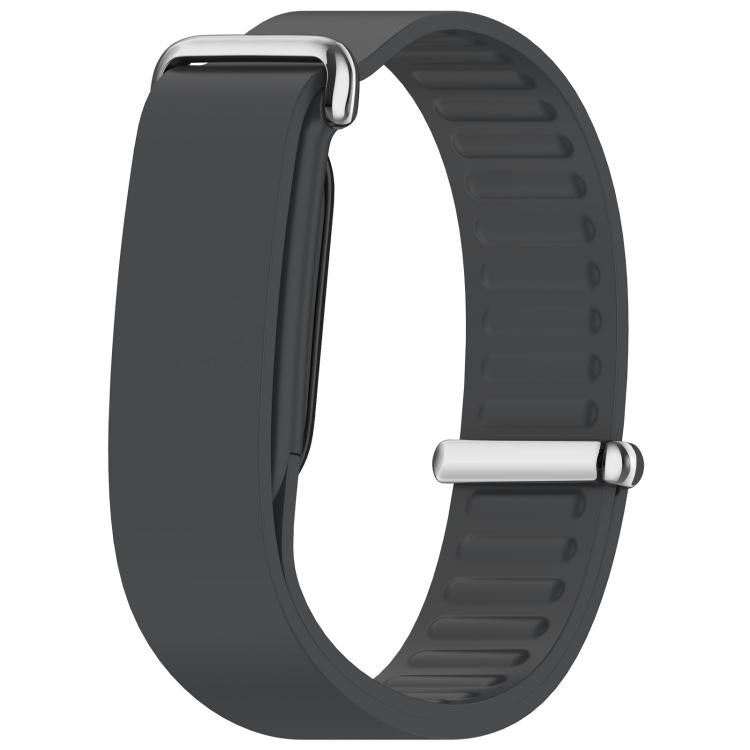 Metal Buckle Wave Texture Silicone Watch Band, For Google Fitbit Air