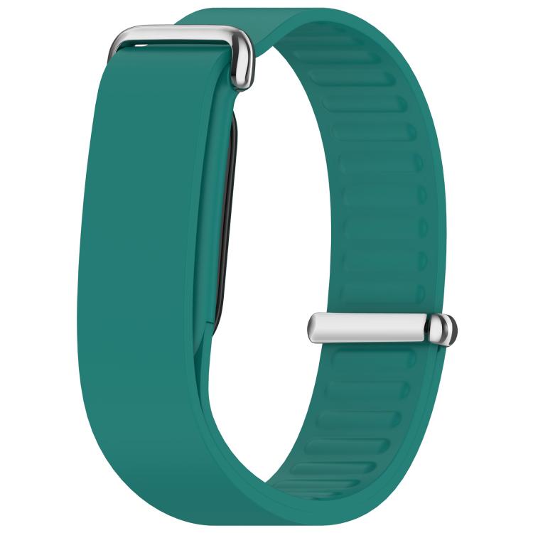 Metal Buckle Wave Texture Silicone Watch Band, For Google Fitbit Air