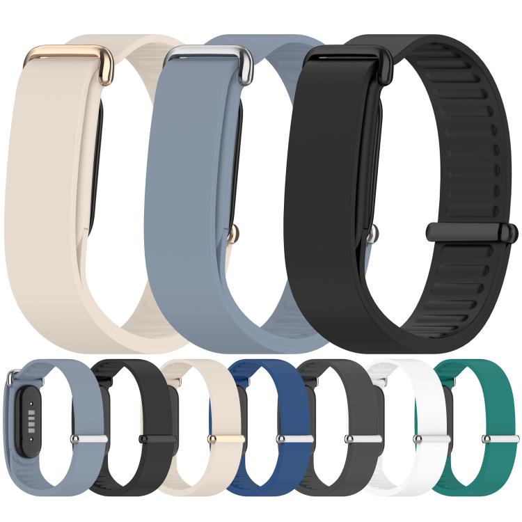 Metal Buckle Wave Texture Silicone Watch Band, For Google Fitbit Air