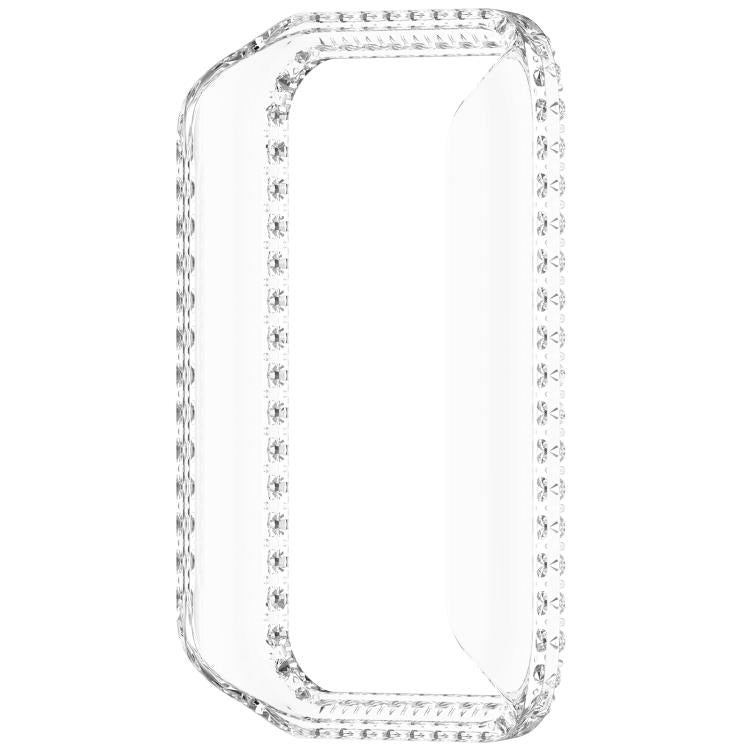 Single Row Diamond Half Coverage Hollow PC Watch Protective Case, For Honor Band 11