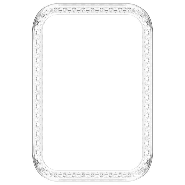 Single Row Diamond Half Coverage Hollow PC Watch Protective Case, For Honor Band 11