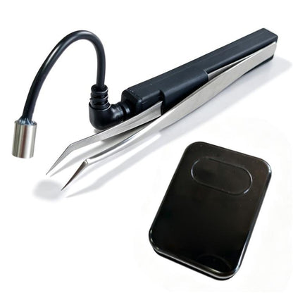 UV lash curing lamp with flexible hose and black foot pedal