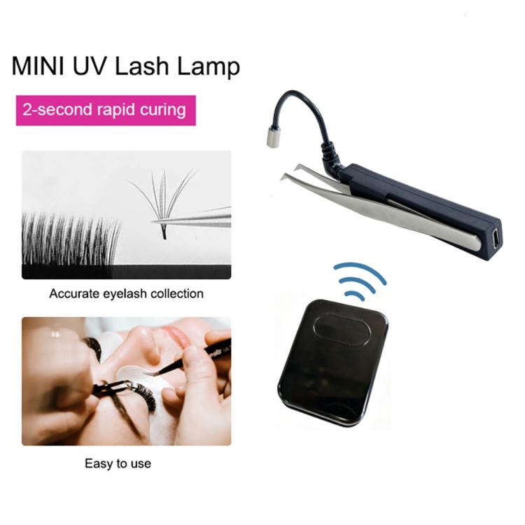 UV lash curing lamp kit with mini lamp, flexible hose, and black foot pedal