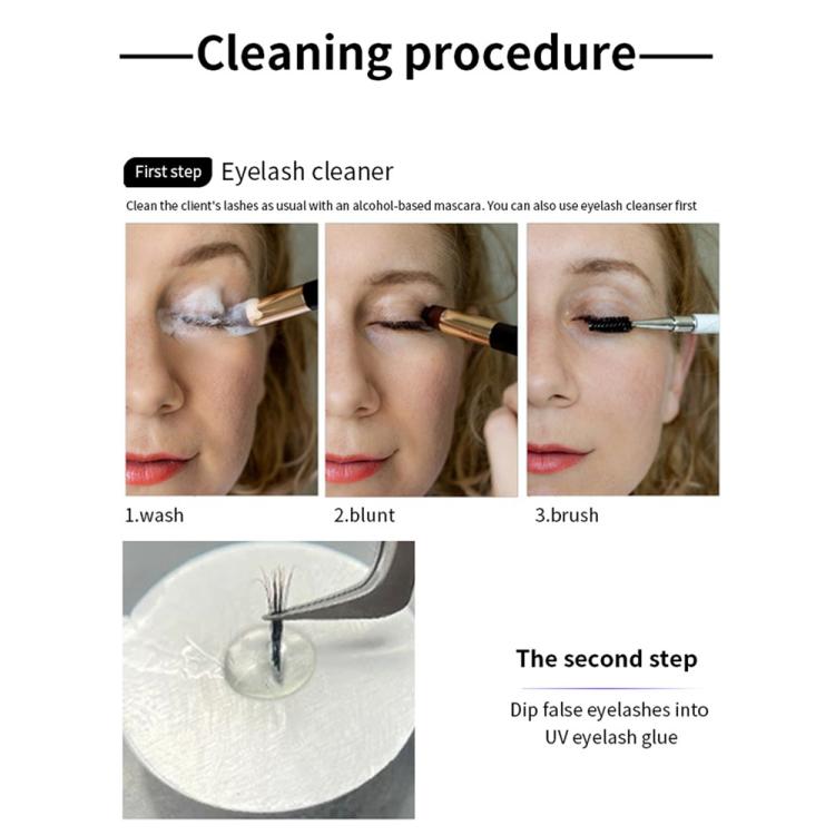UV lash curing lamp with bendable hose and silver nozzle