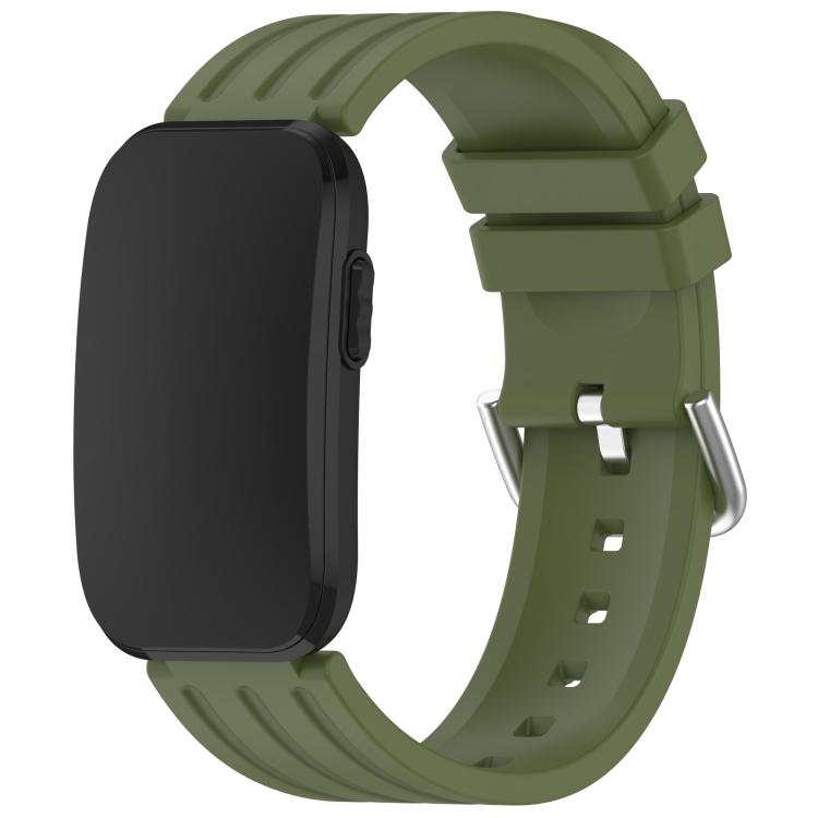 Pin Buckle Vertical-Striped Silicone Watch Band, For Garmin CIRQA Smart Band