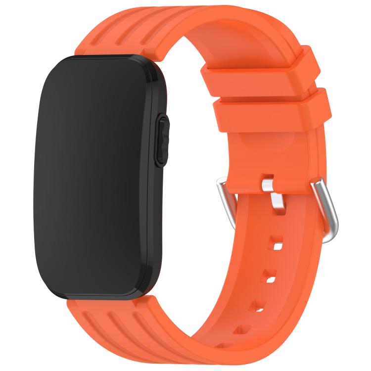 Pin Buckle Vertical-Striped Silicone Watch Band, For Garmin CIRQA Smart Band