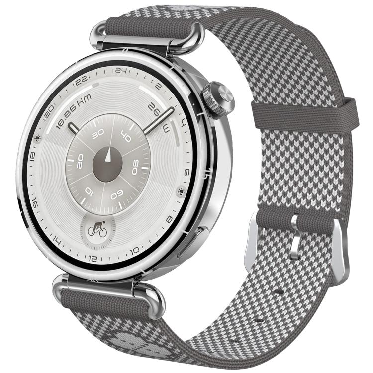 Floral Print Seamless Knitted Nylon Watch Band, 18mm