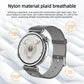 Floral Print Seamless Knitted Nylon Watch Band, 18mm