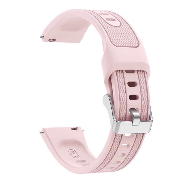 Woven Texture Two Color Silicone Watch Band, 18mm