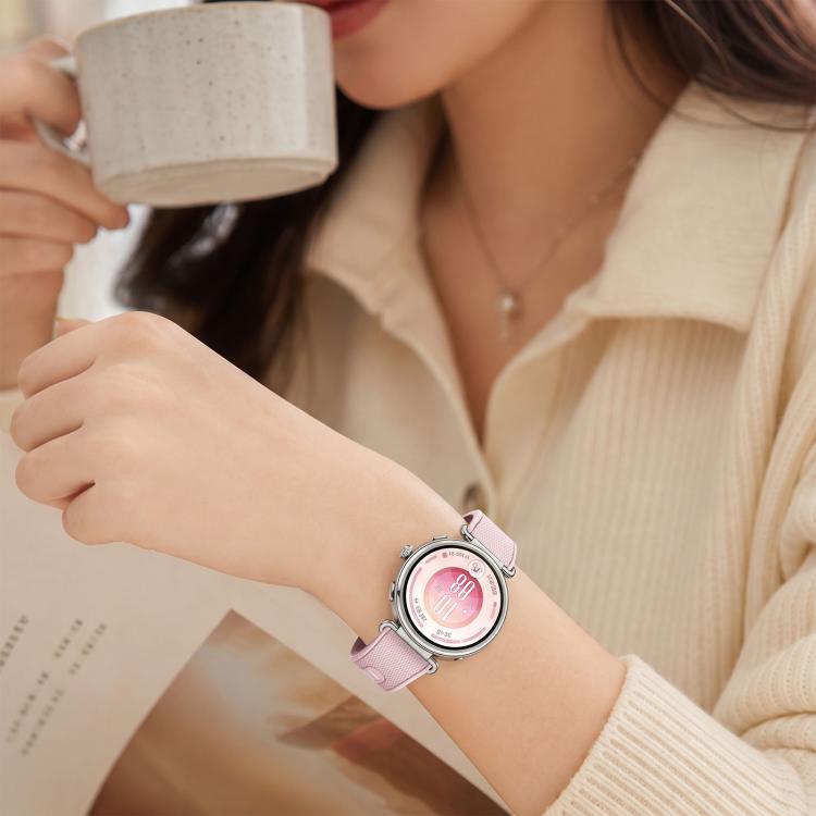 Woven Texture Two Color Silicone Watch Band, 18mm