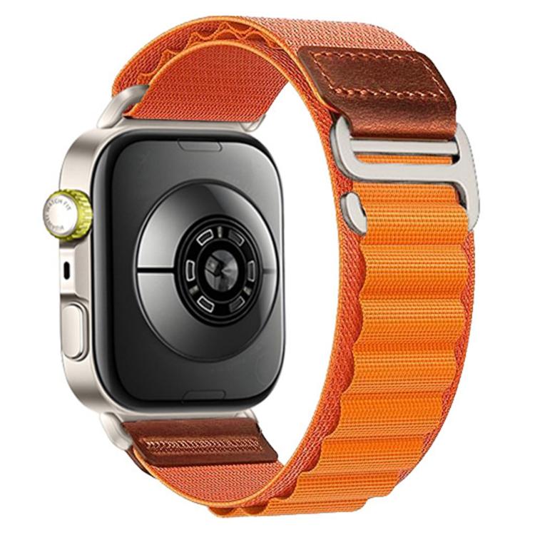 Retro Vegan Leather Label Silver Hook Alpine Nylon Loop Watch Band, For Huawei Watch Fit 5 / Fit 5 Pro / Fit 4