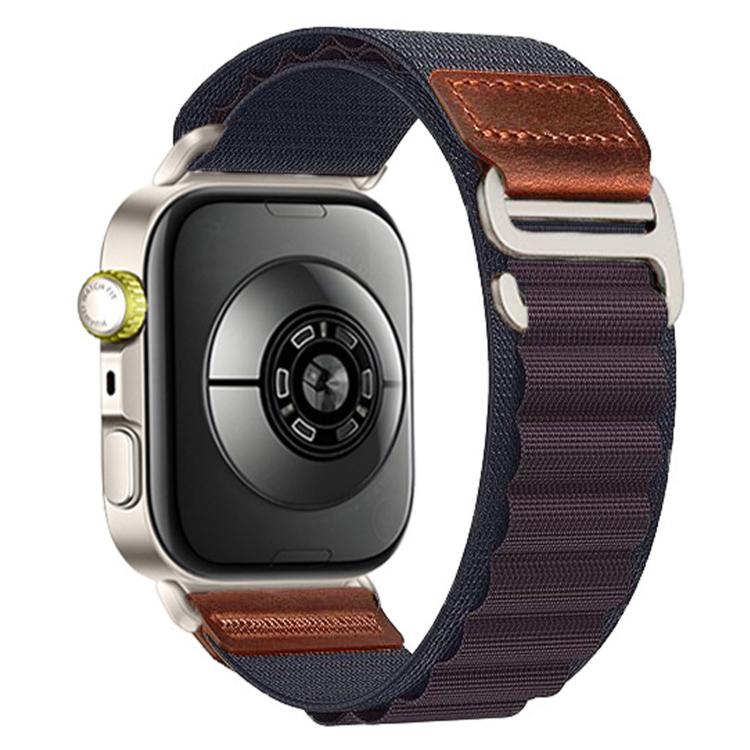 Retro Vegan Leather Label Silver Hook Alpine Nylon Loop Watch Band, For Huawei Watch Fit 5 / Fit 5 Pro / Fit 4