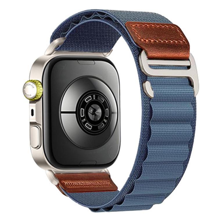 Retro Vegan Leather Label Silver Hook Alpine Nylon Loop Watch Band, For Huawei Watch Fit 5 / Fit 5 Pro / Fit 4