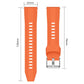 Woven Texture Pin Buckle Solid Color Silicone Watch Band, 22mm