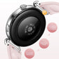 Press Button Long-Grain Texture Solid Color Silicone Watch Band, 18mm