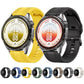 Press Button Dual-Sided Honeycomb Pattern Solid Color Silicone Watch Band, 22mm