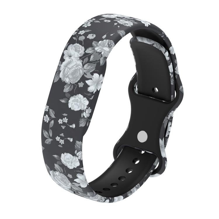 Butterfly Buckle Printed Silicone Watch Band, For Google Fitbit Air