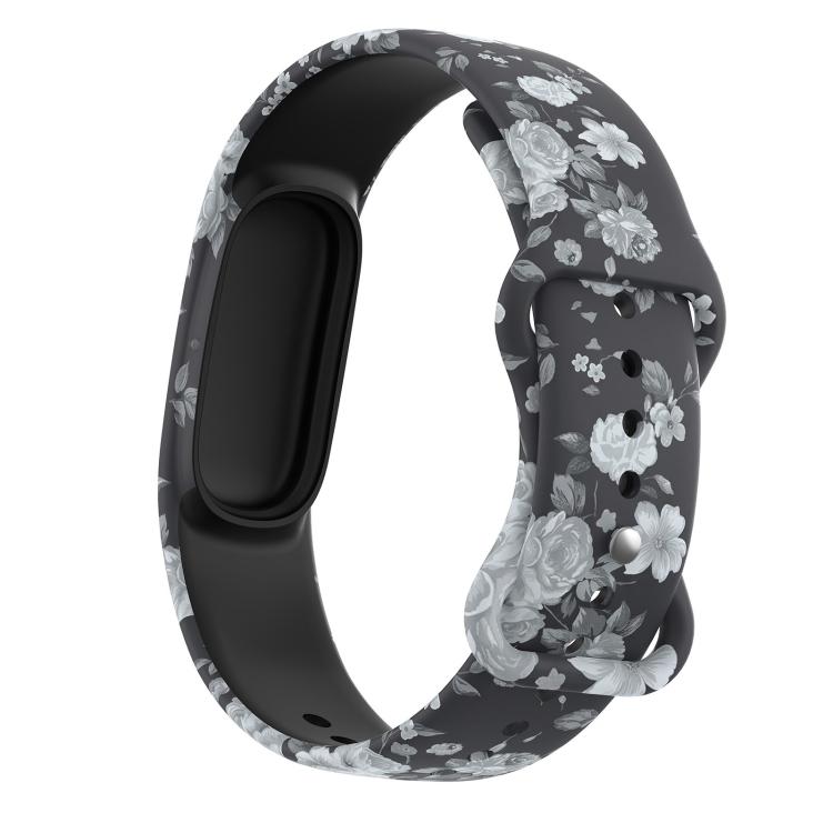 Butterfly Buckle Printed Silicone Watch Band, For Google Fitbit Air