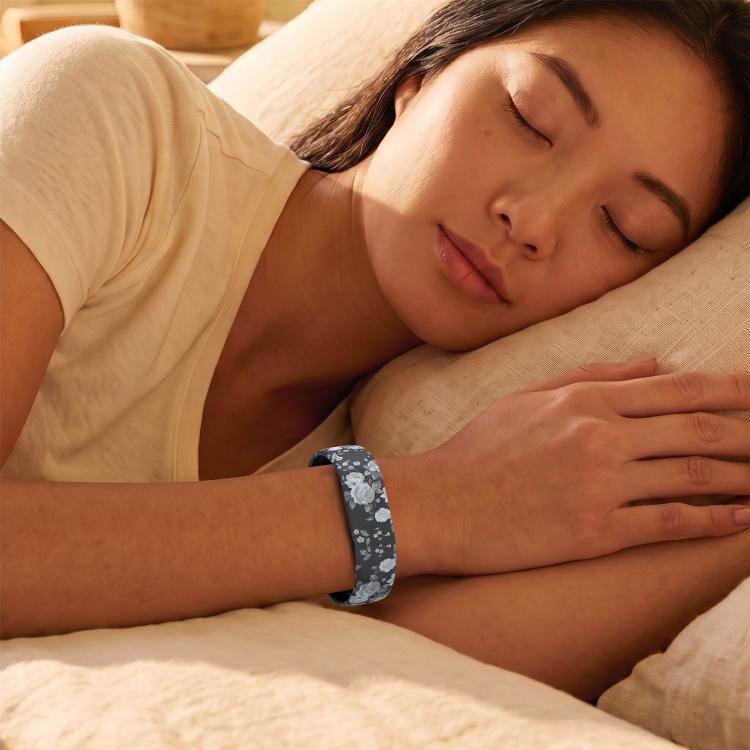 Butterfly Buckle Printed Silicone Watch Band, For Google Fitbit Air