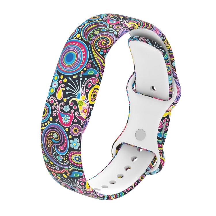 Butterfly Buckle Printed Silicone Watch Band, For Google Fitbit Air