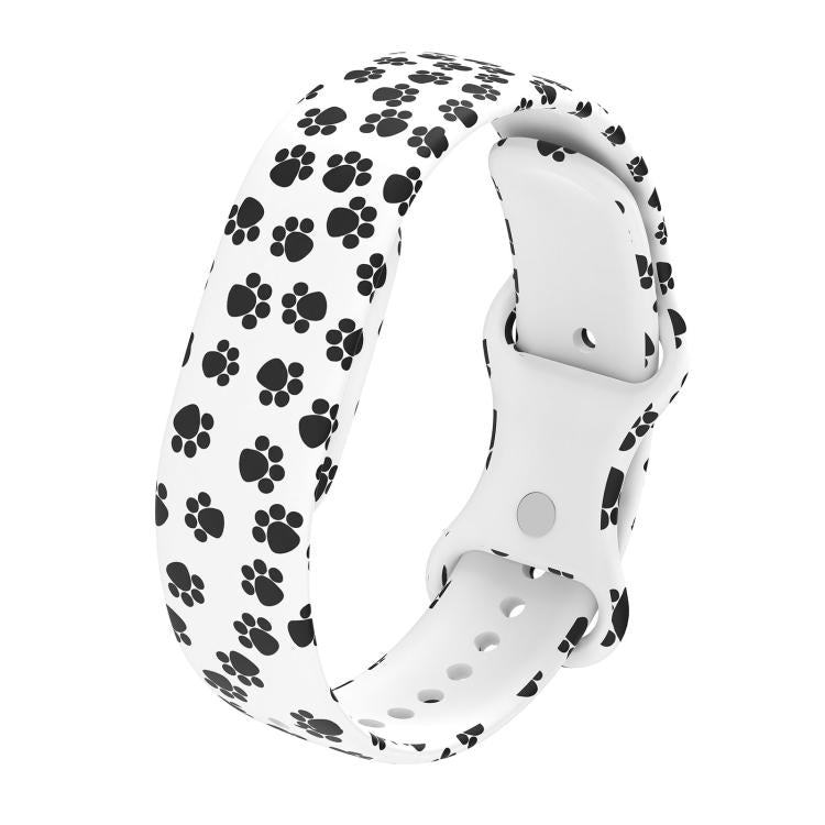 Butterfly Buckle Printed Silicone Watch Band, For Google Fitbit Air