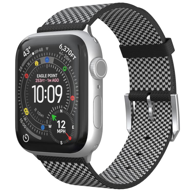 Double-Stitch Knitted Integrated Nylon Watch Band, For Apple Watch 46mm / 49mm / 45mm / 44mm, For Apple Watch 42mm / 41mm / 40mm / 38mm