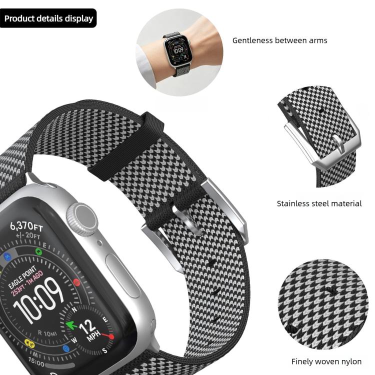 Double-Stitch Knitted Integrated Nylon Watch Band, For Apple Watch 46mm / 49mm / 45mm / 44mm, For Apple Watch 42mm / 41mm / 40mm / 38mm