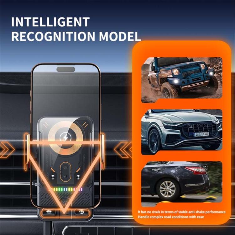 Car magnetic wireless phone charger stand with infrared-style recognition front module
