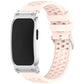 Metal Case Hybrid Breathable Perforated Silicone Watch Band, For Garmin CIRQA Smart Band
