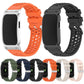 Metal Case Hybrid Breathable Perforated Silicone Watch Band, For Garmin CIRQA Smart Band