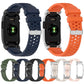 Metal Case Hybrid Breathable Perforated Silicone Watch Band, For Garmin CIRQA Smart Band