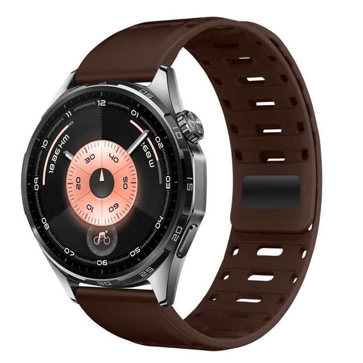 Press Button Mountain Armor Magnetic Silicone Watch Band, 18mm, 22mm