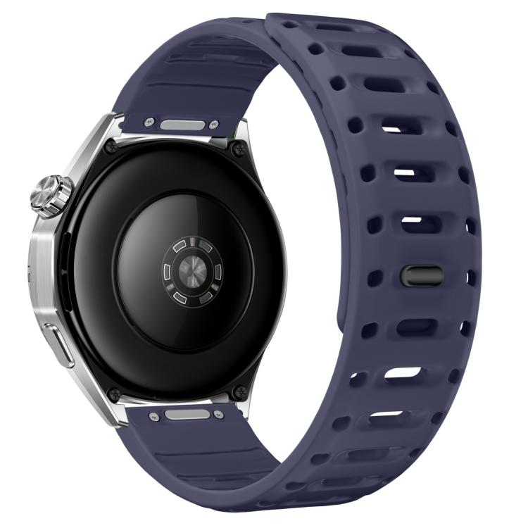 Press Button Mountain Armor Magnetic Silicone Watch Band, 18mm, 22mm
