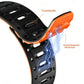 Press Button Mountain Armor Magnetic Silicone Watch Band, 18mm, 22mm