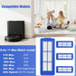 Pack of three blue-framed robot vacuum filters with white pleated media