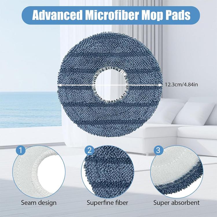 JUNSUNMAY 4 PCS/Pack Washable Mop Pads Replacement for Eufy Robot Vacuum Omni C20