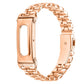 Metal Case Integrated Pearl Pattern Stainless Steel Watch Band, For Google Fitbit Air