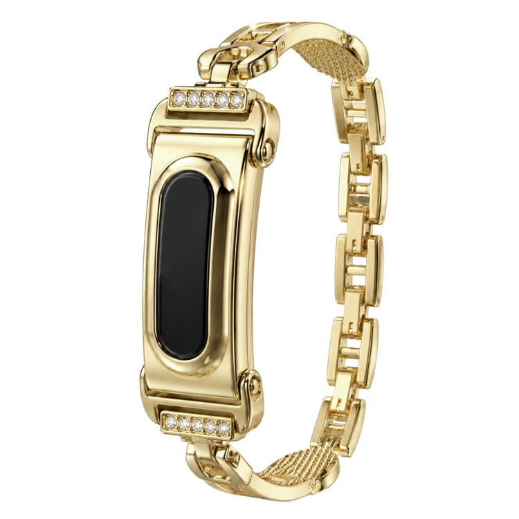 Metal Case Integrated Rhinestone Pin-Shaped Design Zinc Alloy Watch Band, For Google Fitbit Air