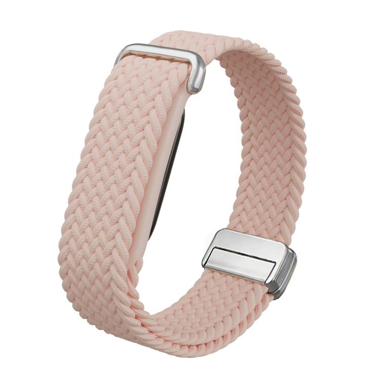 TPU Case Integrated Magnetic Clasp Nylon Braided Loop Watch Band, For Google Fitbit Air