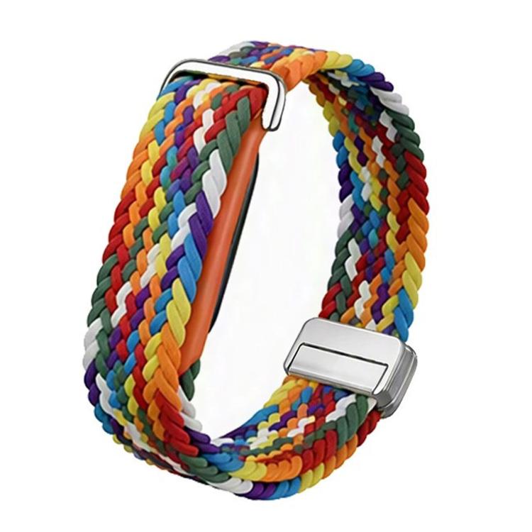 TPU Case Integrated Magnetic Clasp Nylon Braided Loop Watch Band, For Google Fitbit Air