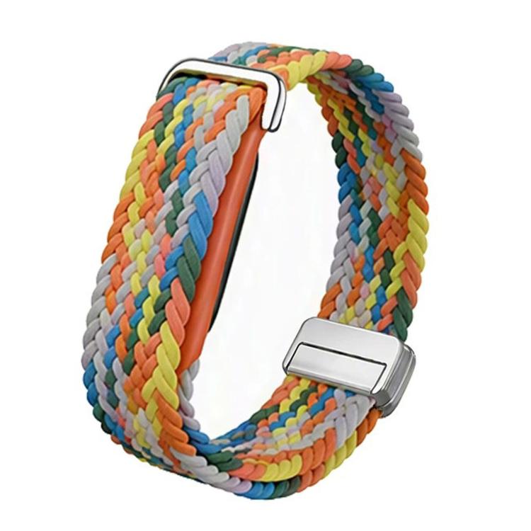 TPU Case Integrated Magnetic Clasp Nylon Braided Loop Watch Band, For Google Fitbit Air