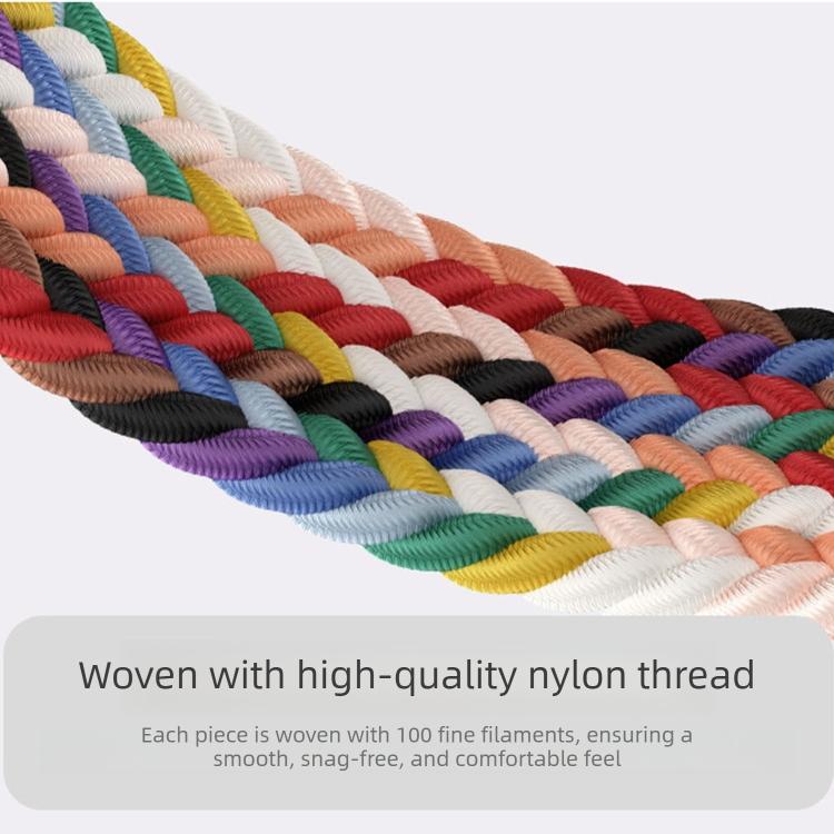 TPU Case Integrated Magnetic Clasp Nylon Braided Loop Watch Band, For Google Fitbit Air