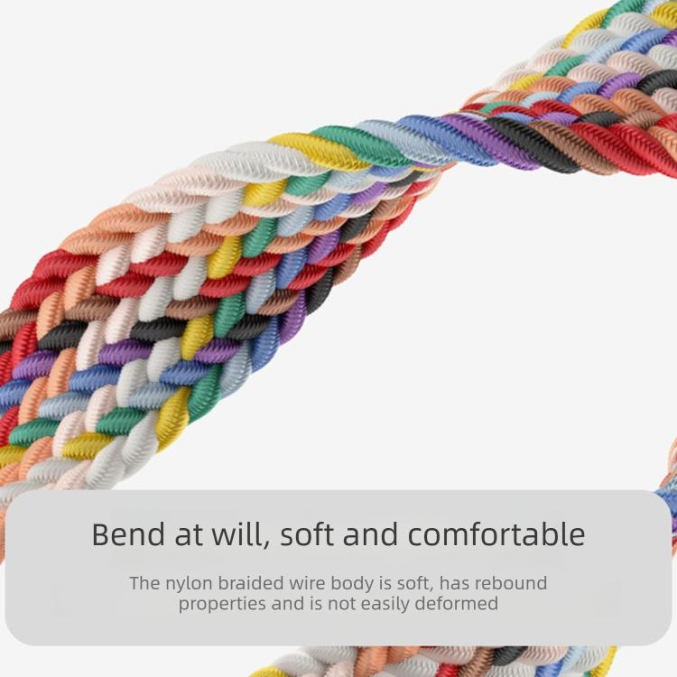 TPU Case Integrated Magnetic Clasp Nylon Braided Loop Watch Band, For Google Fitbit Air
