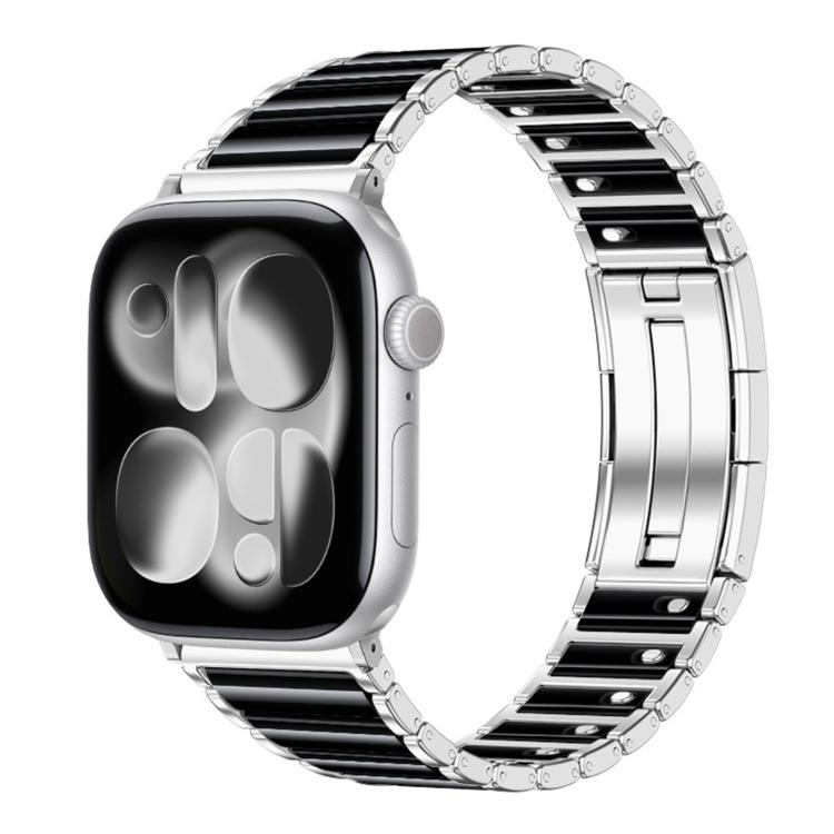 Ceramic Quick Release Folding Clasp Stainless Steel Watch Band, For Apple Watch 46mm / 49mm / 45mm / 44mm, For Apple Watch 42mm / 41mm / 40mm / 38mm