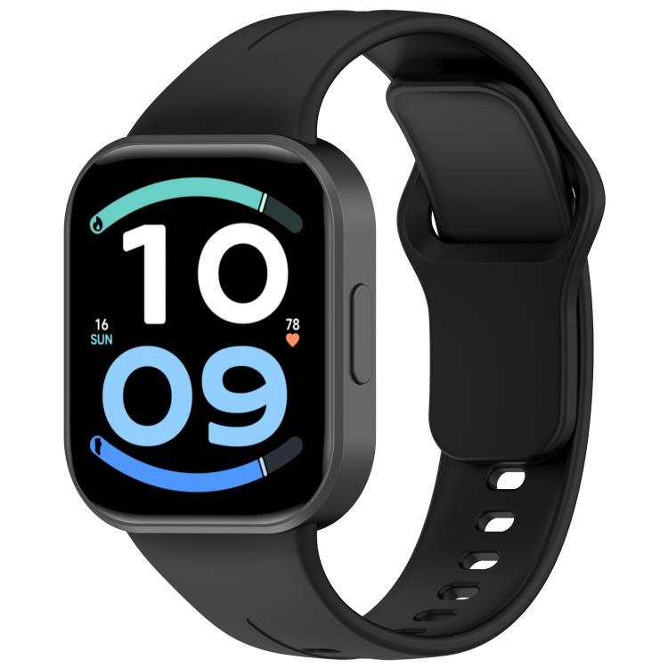 Flat Reverse Buckle Solid Color Silicone Watch Band, For Redmi Watch 6 Active