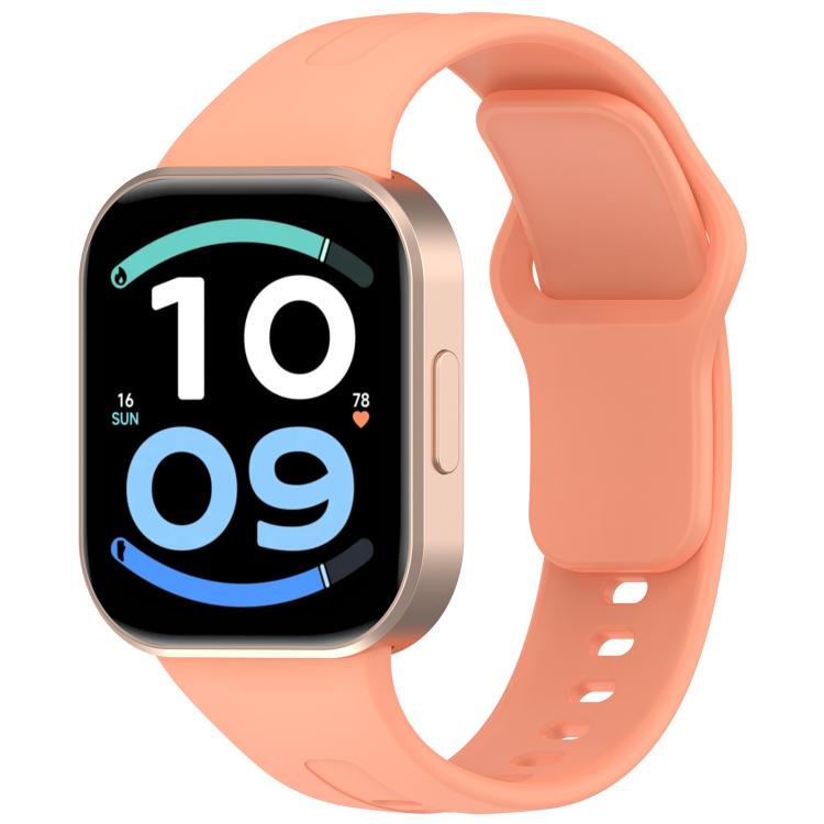 Flat Reverse Buckle Solid Color Silicone Watch Band, For Redmi Watch 6 Active